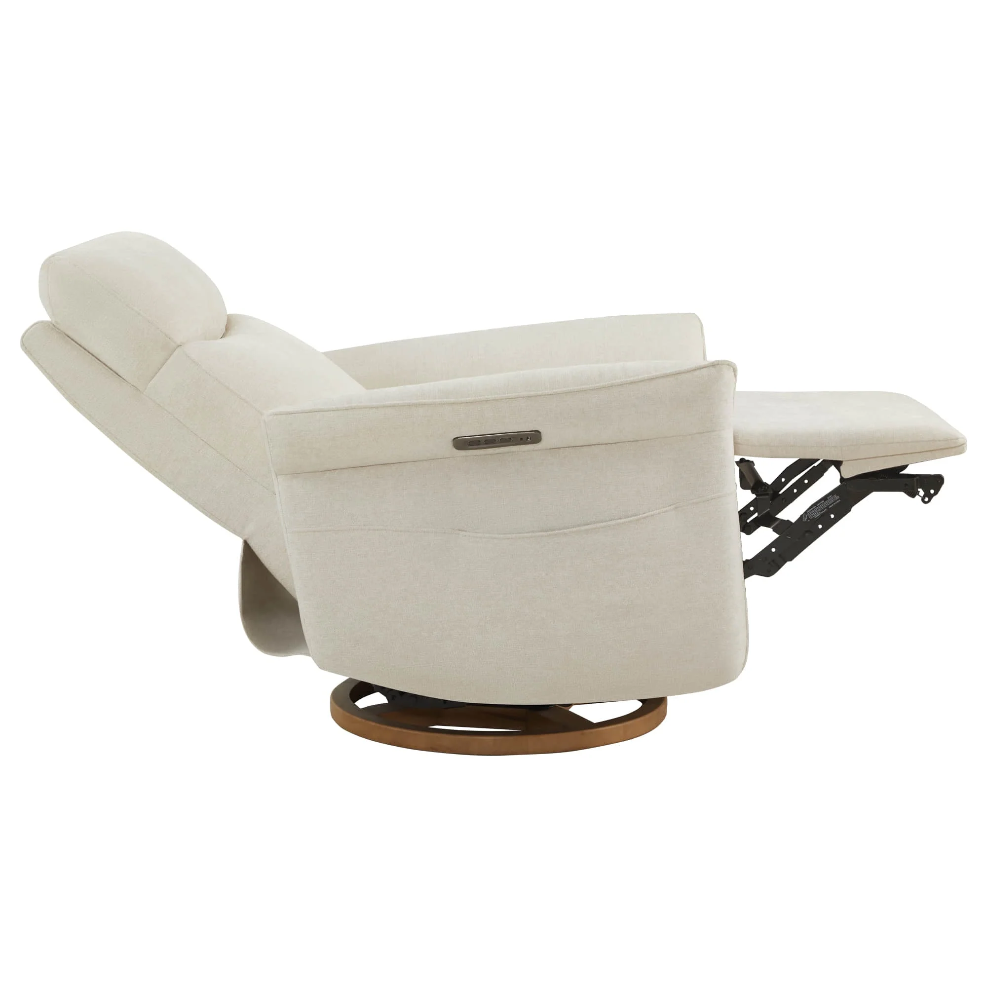 Vinca Power Swivel Nursery Glider Recliner with Power Lumbar & Headrest - Image 28