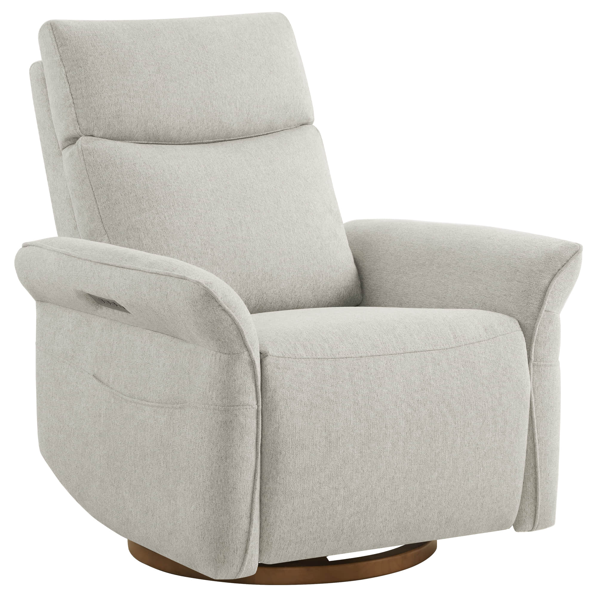 Vinca Power Swivel Nursery Glider Recliner with Power Lumbar & Headrest - Image 5
