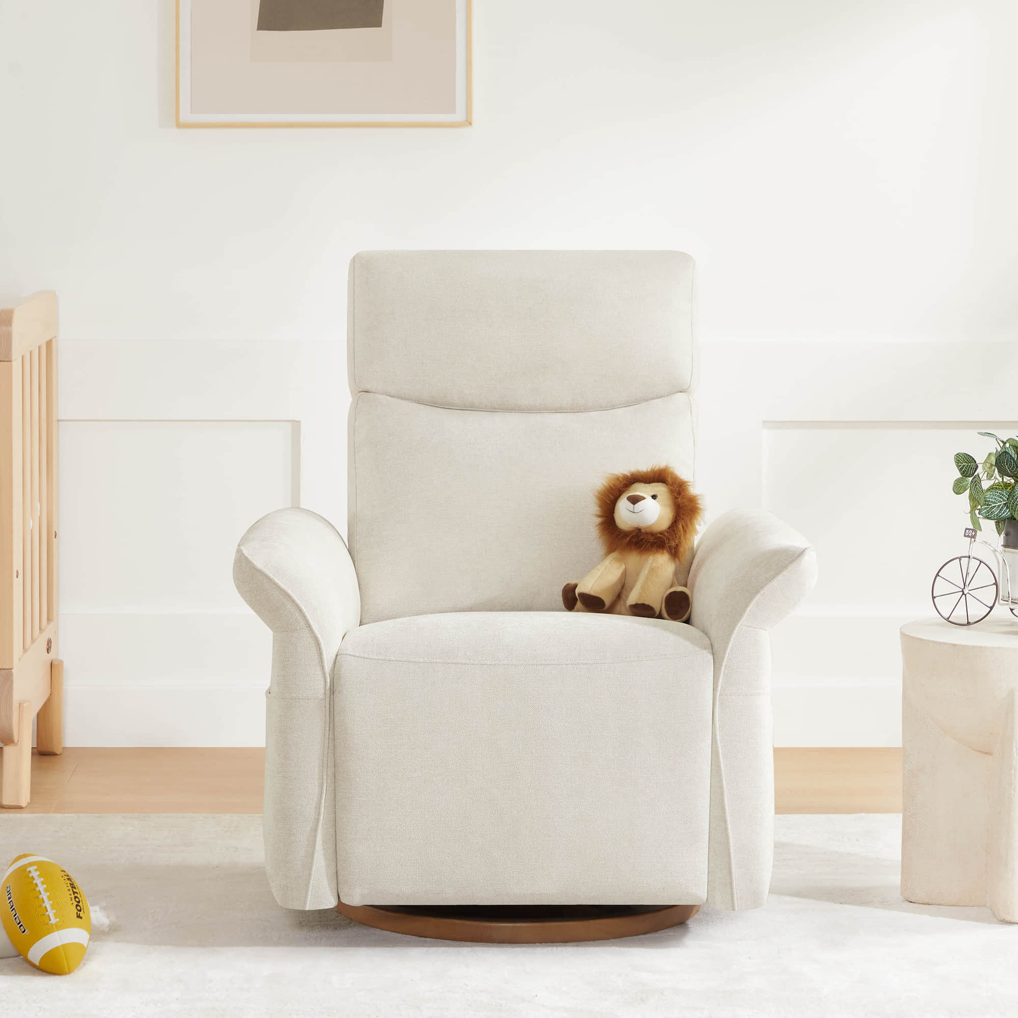 Vinca Power Swivel Nursery Glider Recliner with Power Lumbar & Headrest - Image 55