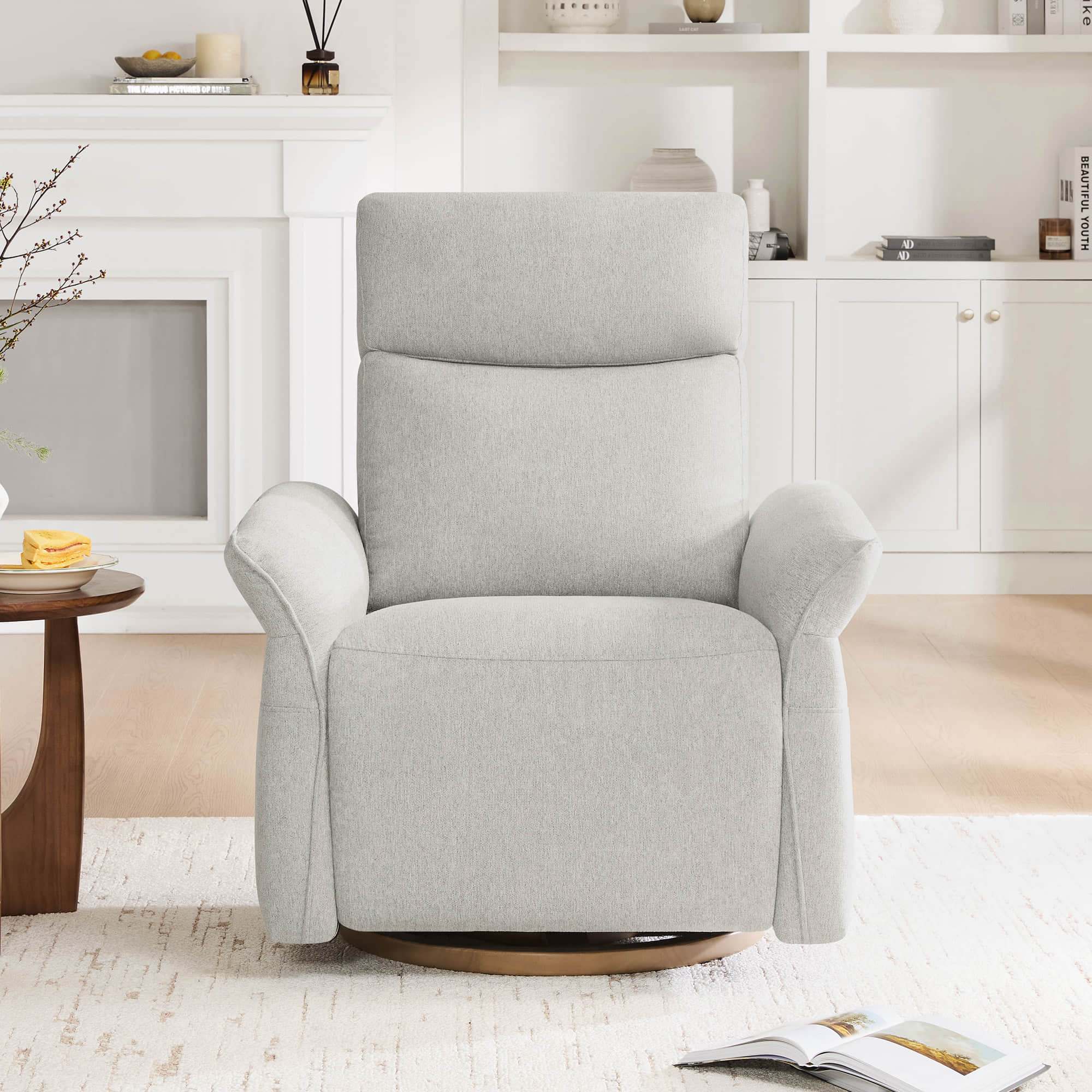 Vinca Power Swivel Nursery Glider Recliner with Power Lumbar & Headrest - Image 66