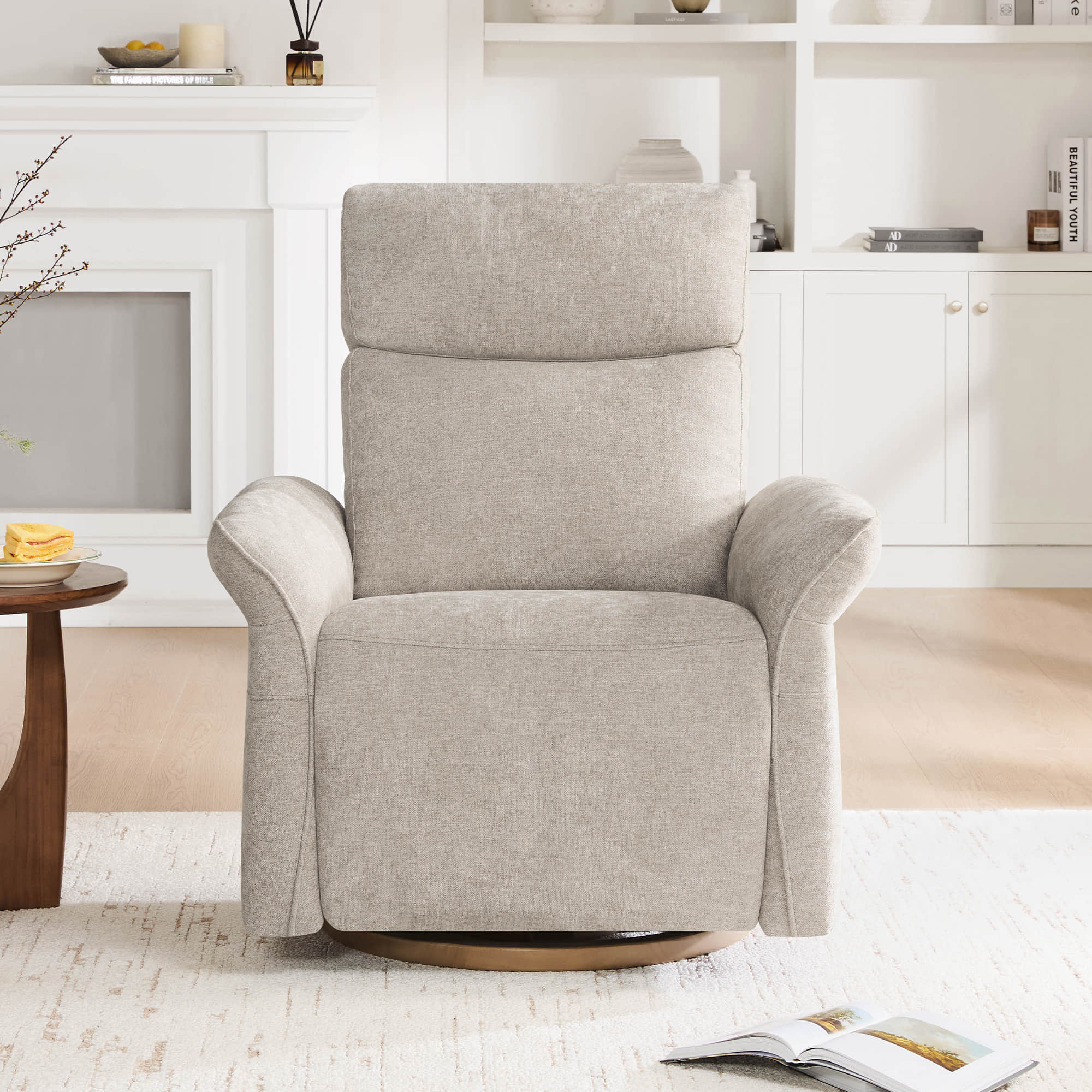 Vinca Power Swivel Nursery Glider Recliner with Power Lumbar & Headrest - Image 71